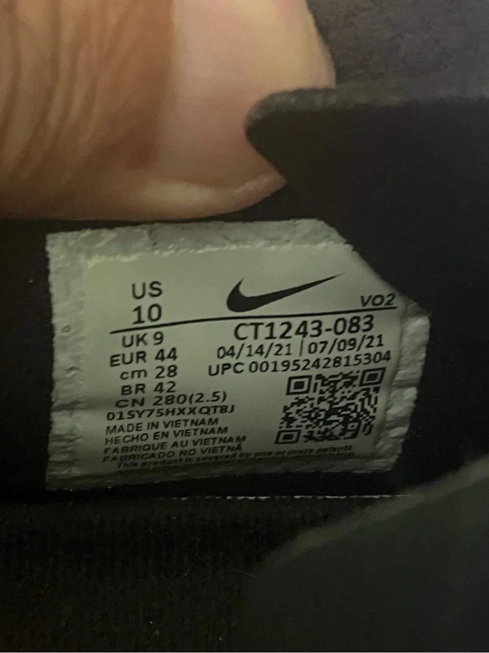 Nike Metcon Turbo React Black Total Orange Size 10
